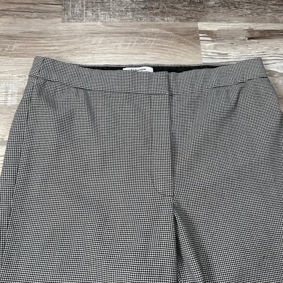 Babaton Atelier Houndstooth Trousers Gray Straight Leg Work Pant - Picture 3 of 7